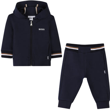 BOSS Set de pants para bebe azul marino